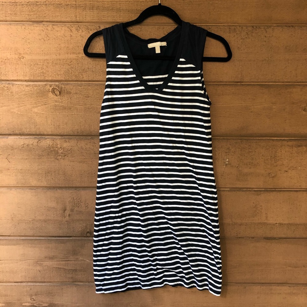 Navy stripe T-shirt dress- Banana Republic